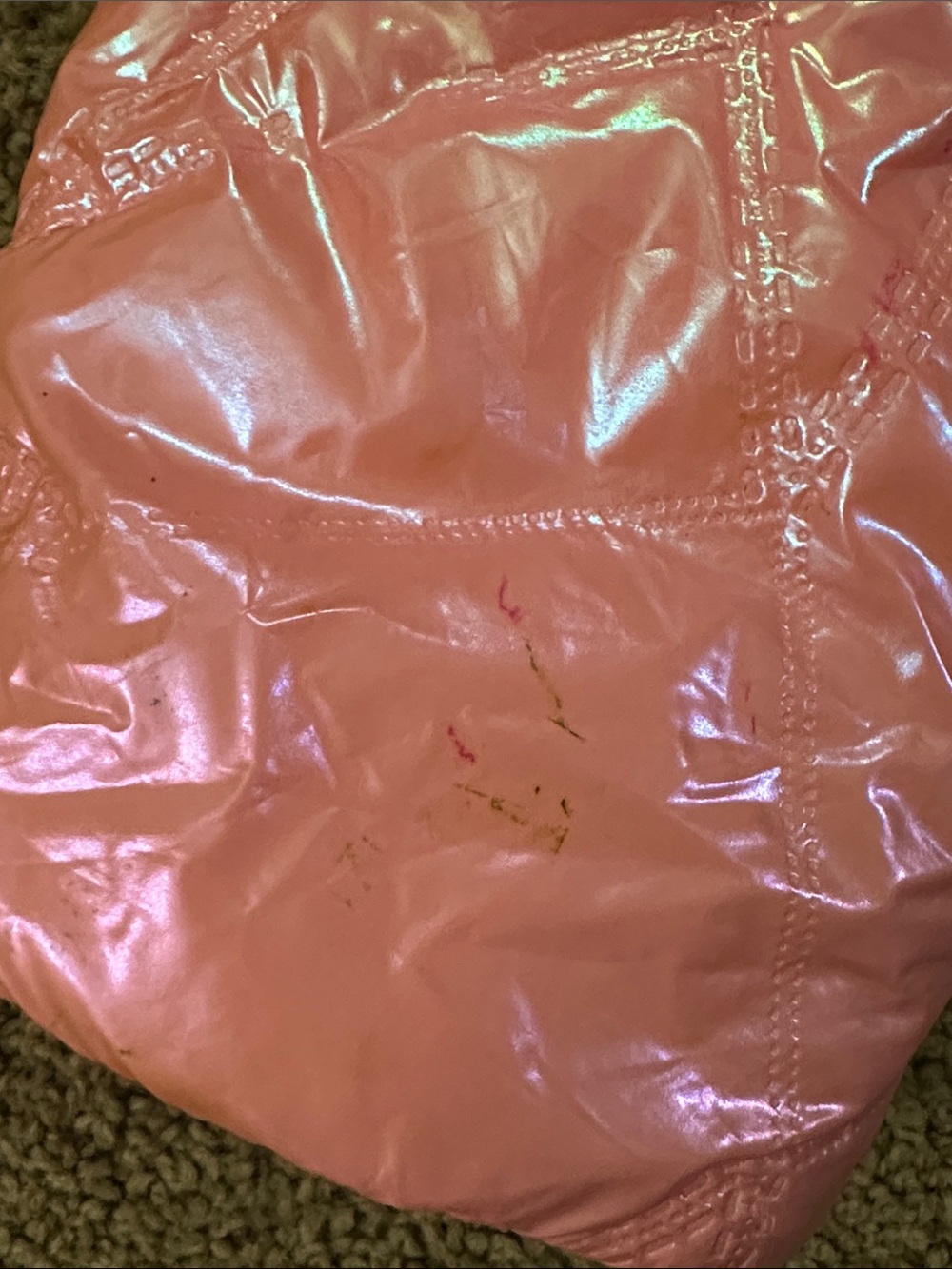 Current Mood Iridescent Pink Cropped Puffer Jacket - Picture 8 of 9